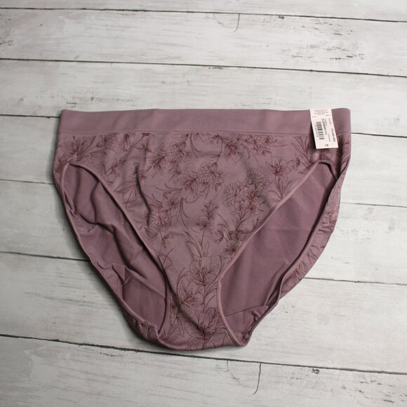Ambrielle Women's High Cut Leg Brief Panties Plus Size 1X Floral - Picture 1 of 6